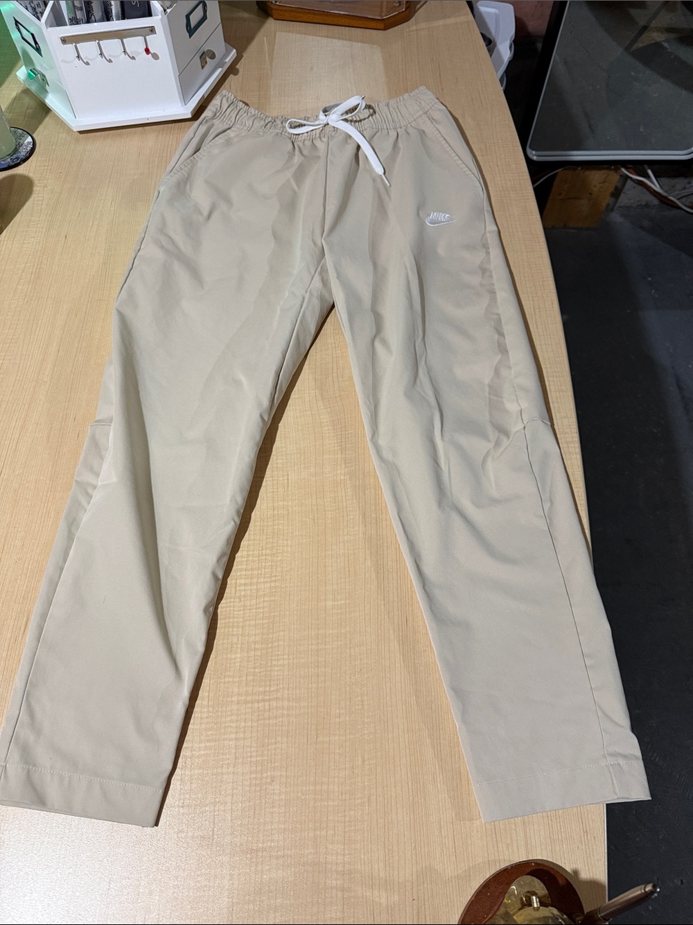 Nike Light Beige Men's Drawstring Chino Pants